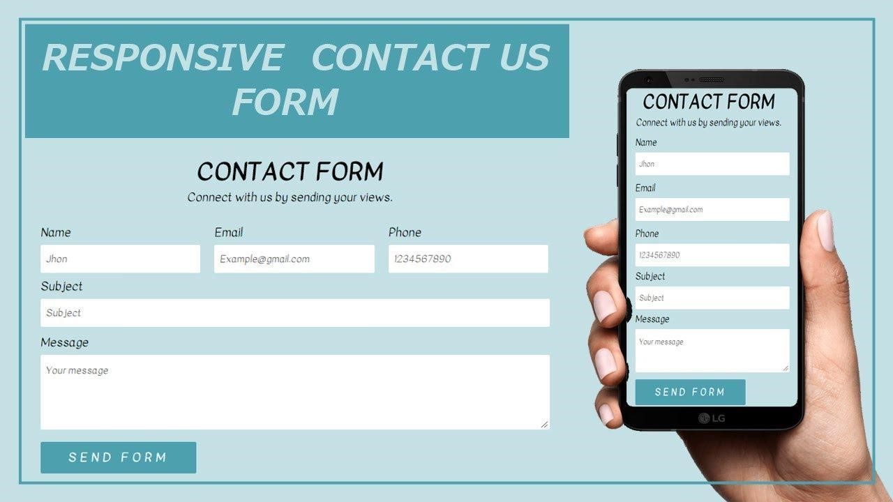 Responsive contact form example