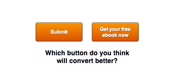 Example of button with call to action